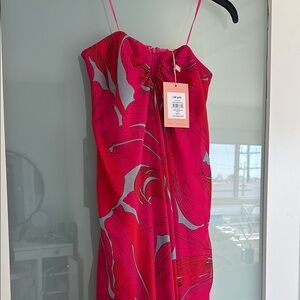 Pink and Red Strappy Dress